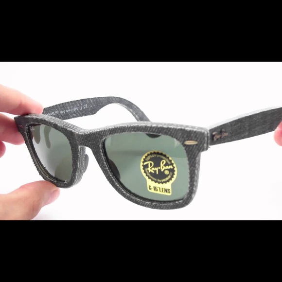 Ray Ban ORB2140 denim wayfarer jean gray Unisex sunglasses NWT - Picture 8 of 8